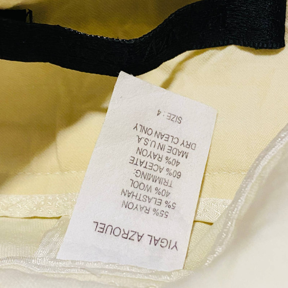 Yigal Azrouël Embellished Sequin Cut Out Flat Front Straight Leg Trousers Size 4 - Picture 5 of 14